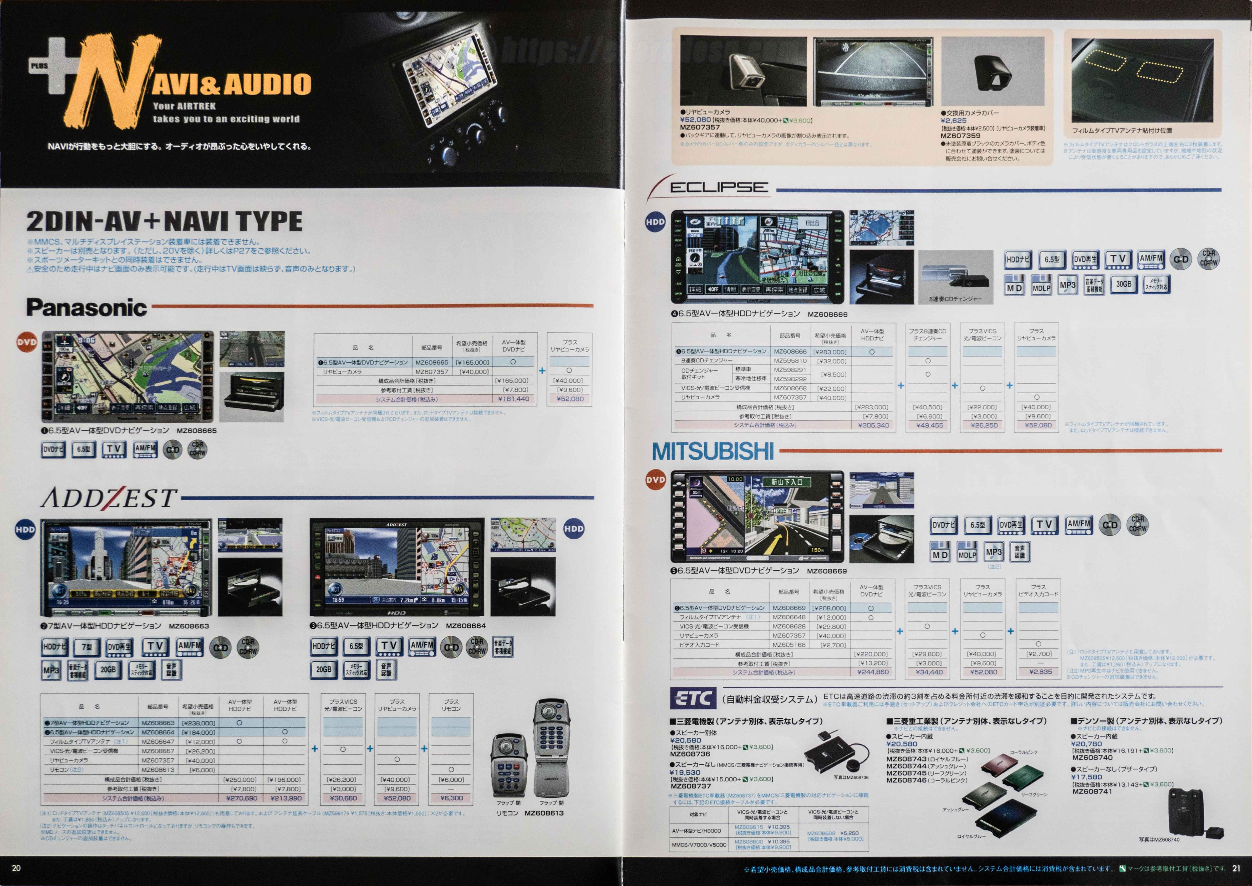 Mitsubishi-Airtrek-Accessories-Catalog-2004-PG-20-21
