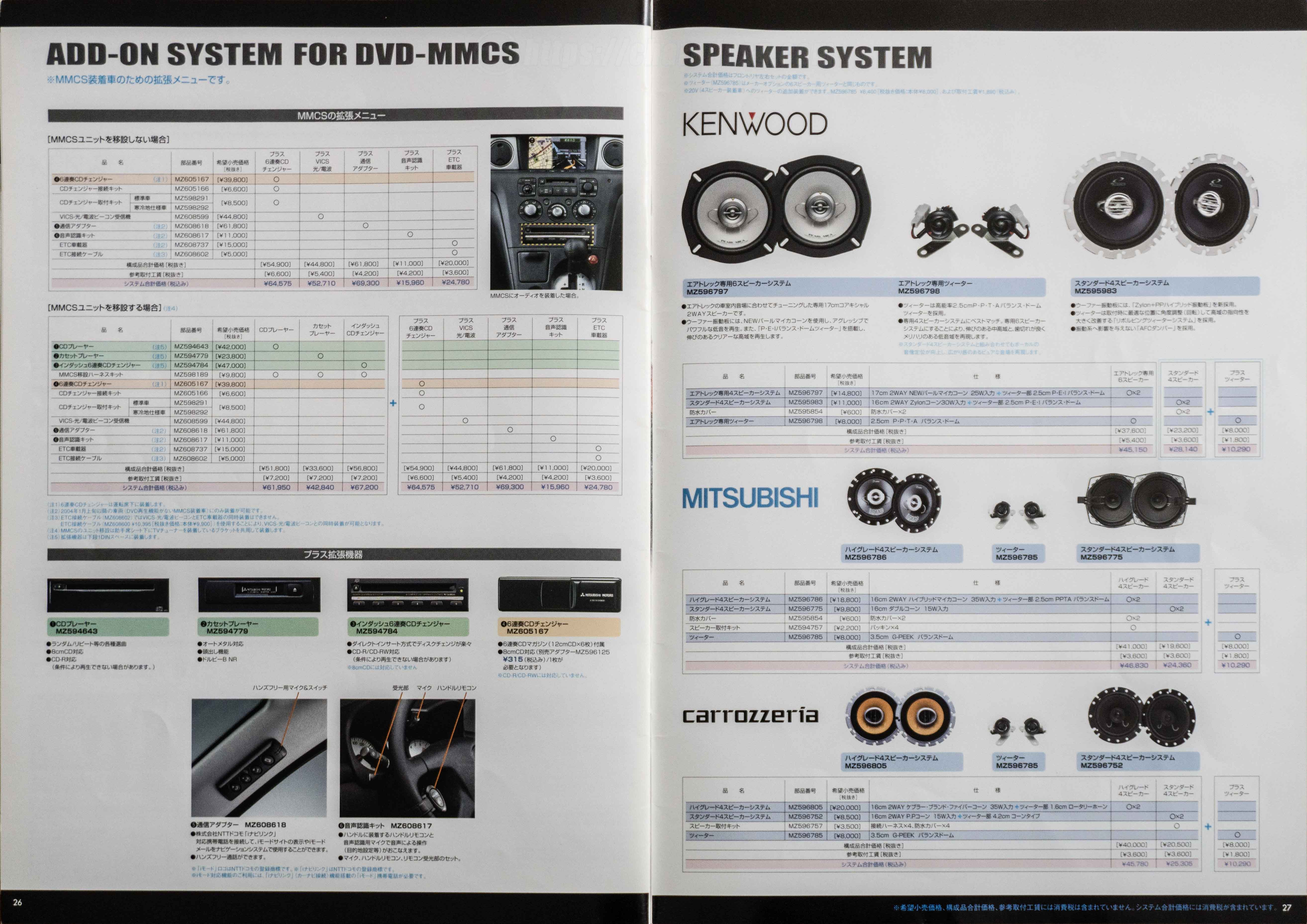 Mitsubishi-Airtrek-Accessories-Catalog-2004-PG-26-27